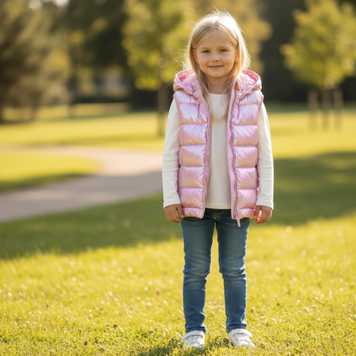 Жилет для девочки INWIN Kids, розовый, Арт. KNSS25-2, изображение