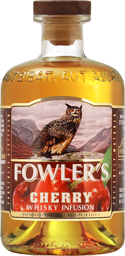 Настойка FOWLERS Вишня с виски 35%, полусладкая, 0.5л, фотография