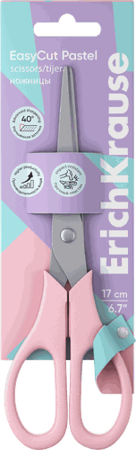 Ножницы ERICHKRAUSE EasyCut Pastel, 17см, в ассортименте, Арт. 60874, крупный план