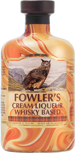 Ликер FOWLERS Сливочный 19%, эмульсионный, 0.5л, картинка