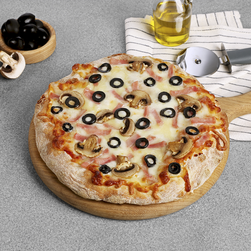 Пицца с ветчиной и грибами, 400г, вид