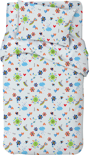 Пододеяльник для детской кроватки LITTLE TIMES 112х145см, бязь, детальное фото