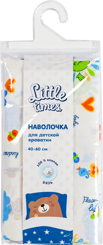 Наволочка для детской кроватки LITTLE TIMES 40х60см, бязь, изображение