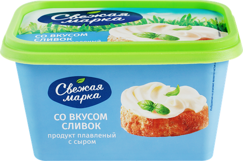 Продукт плавленый с сыром СВЕЖАЯ МАРКА со вкусом сливок 60%, с змж, 350г, фотография