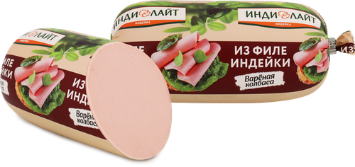 Колбаса вареная ИНДИЛАЙТ из филе индейки, 400г, картинка