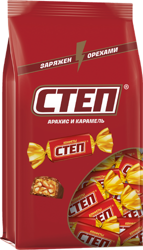 Конфеты СТЕП Золотой Степ глазированные, 174г, вид