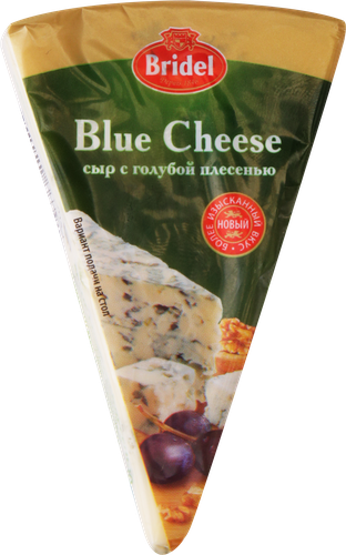 Сыр BRIDEL Blue Cheese с голубой плесенью 54%, без змж, 100г, фотография
