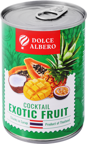 Коктейль DOLCE ALBERO из экзотических фруктов в сиропе, 425мл, детальное фото