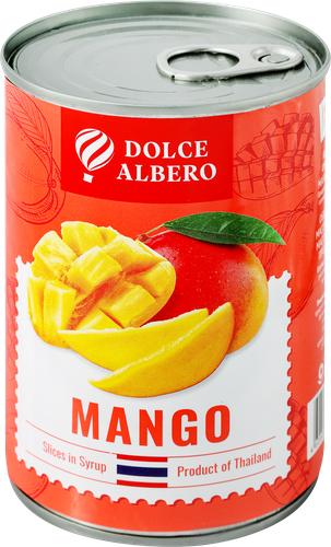 Манго DOLCE ALBERO кусочки в сиропе, 425мл, вид