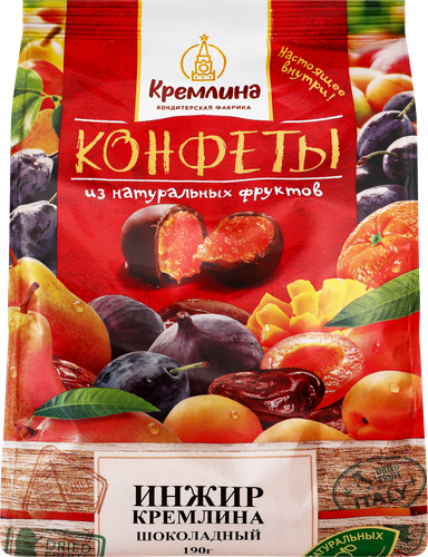 Конфеты КРЕМЛИНА Инжир шоколадный, 190г, картинка