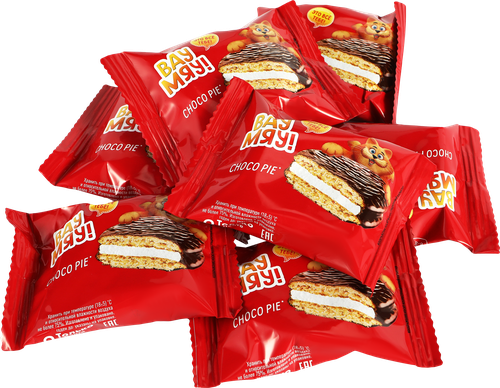 Изделие кондитерское ВАУ МЯУ! Choco Pie глазированное, весовое, картинка