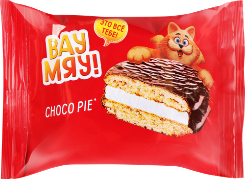 Изделие кондитерское ВАУ МЯУ! Choco Pie глазированное, весовое, изображение
