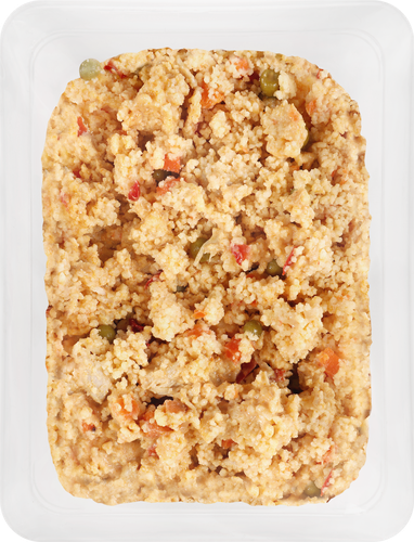 Грудка куриная в сливочно‑морковном соусе с кус‑кусом НАТУРБУФЕТ, 250г, крупный план