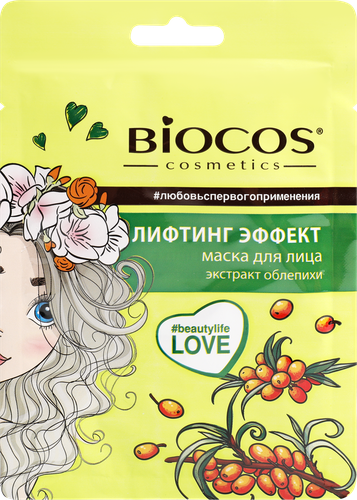 Маска тканевая BIOCOS Лифтинг-эффект, 32,5г, фотография