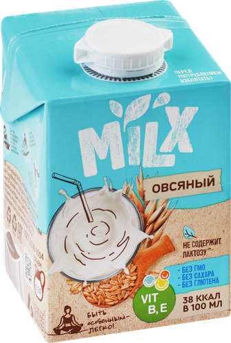 Напиток растительный MILX Овсяный классический 1,5%, без змж, 500мл, фотография