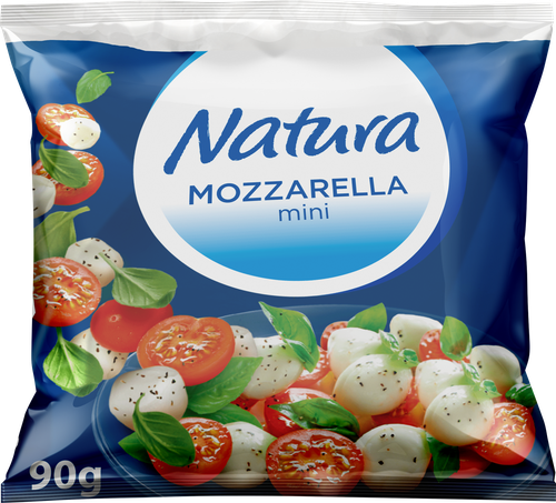 Сыр NATURA Моцарелла мини 45%, 90г, крупный план