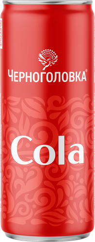 Напиток ЧЕРНОГОЛОВКА Кола сильногазированный, 0.33л, вид