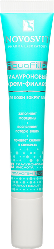 Крем-филлер для кожи вокруг глаз NOVOSVIT AquaFiller гиалуроновый, 20мл, детальное фото