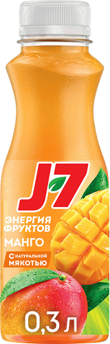 Нектар J7 из манго с мякотью, 0.3л, крупный план