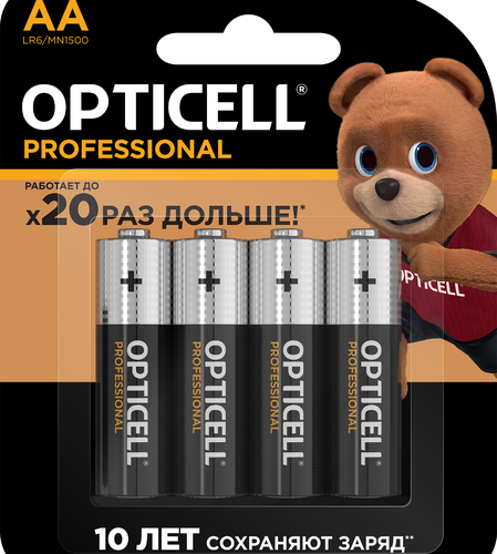 Элемент питания OPTICELL Professional АА, Арт. 5052001, 4шт, вид