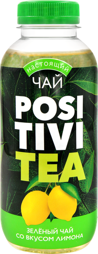 Напиток POSITIVITEA Зеленый чай со вкусом лимона негазированный, 0.4л, детальное фото