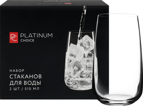 Набор стаканов для воды PLATINUM CHOICE 510мл, высокие, Арт. 65983, 2шт, детальное фото
