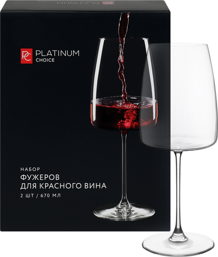 Набор бокалов для красного вина PLATINUM CHOICE 670мл, Арт. 65986, 2шт, фото
