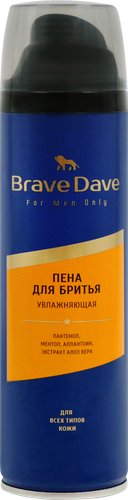 Пена для бритья BRAVE DAVE с увлажняющим эффектом, 200мл, вид