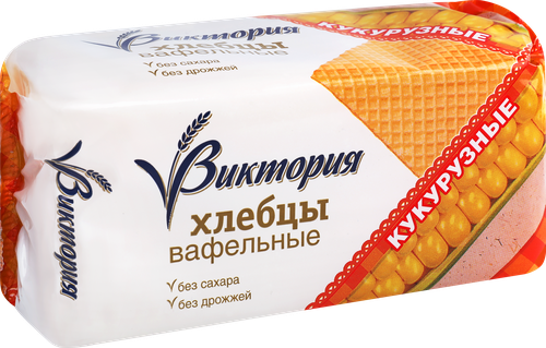 Хлебцы вафельные кукурузные ВКУСНАЯ ФАНТАЗИЯ Виктория, 70г, крупный план