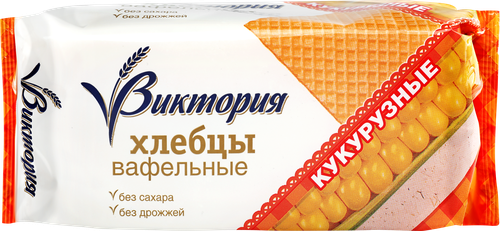 Хлебцы вафельные кукурузные ВКУСНАЯ ФАНТАЗИЯ Виктория, 70г, крупный план
