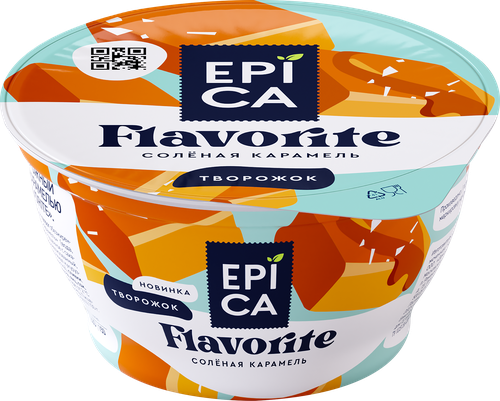 Десерт творожный EPICA Flavorite Соленая карамель 7,6%, без змж, 130г, детальное фото