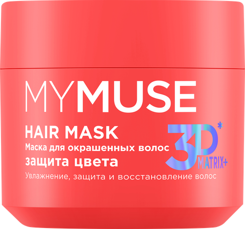 Маска для окрашенных волос MY MUSE Защита цвета и увлажнение, 300мл, детальное фото