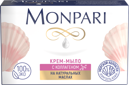 Мыло туалетное MONPARI с коллагеном, 100г, детальное фото