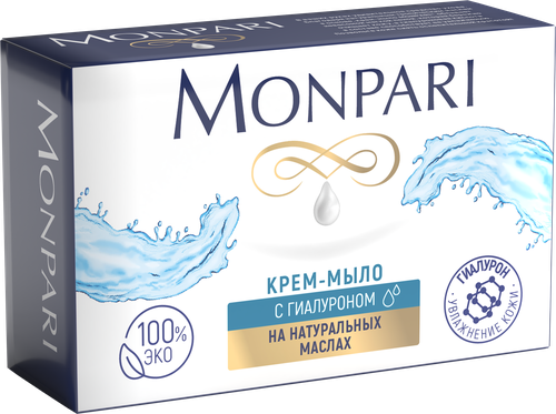 Мыло туалетное MONPARI с гиалуроном, 100г, изображение