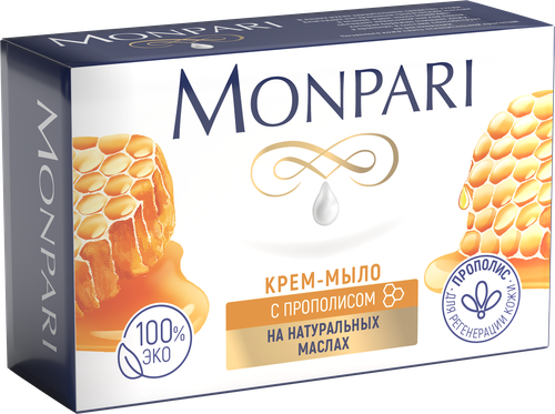Мыло туалетное MONPARI с прополисом, 100г, детальное фото