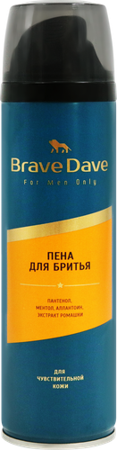 Пена для бритья BRAVE DAVE для чувствительной кожи, 200мл, фотография