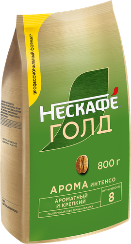 Кофе растворимый НЕСКАФЕ Голд Aрома Интенсо, 800г, крупный план