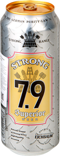 Пиво светлое EICHBAUM Strong фильтрованное пастеризованное 7,9%, 0.5л, изображение
