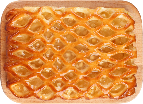 Пирог с яблоками, 350г, крупный план