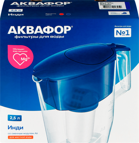 Фильтр-кувшин АКВАФОР Инди А6, вид