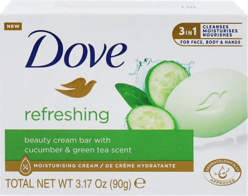 Крем-мыло DOVE Прикосновение свежести Огурец, 90г, изображение