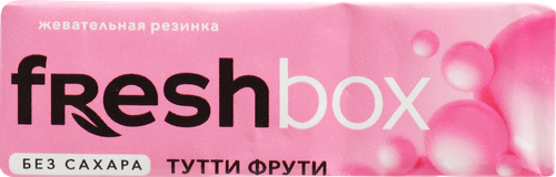 Жевательная резинка FRESHBOX без сахара со вкусом тутти-фрутти, 12,65г, фото
