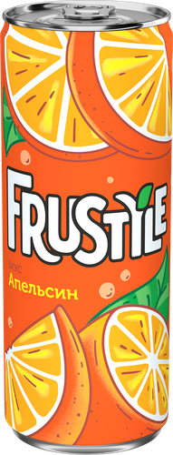 Напиток ФРУСТАЙЛ Апельсин сильногазированный, 0.33л, вид