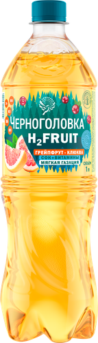 Вода вкусовая ЧЕРНОГОЛОВКА Грейпфрут, клюква среднегазированная, 1л, детальное фото