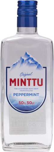 Ликер MINTTU Перечная мята со вкусом перечной мяты 50%, крепкий, 0.5л