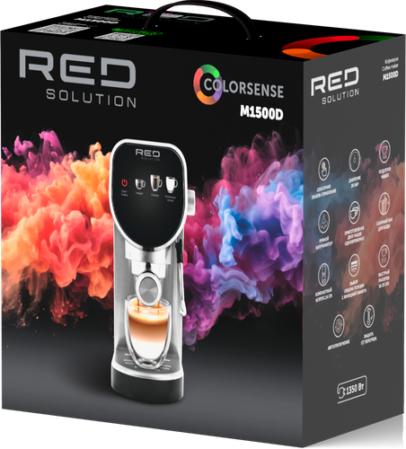 Кофеварка RED SOLUTION COLORSENSE M1500D, 1350Вт, 0.9л, крупный план
