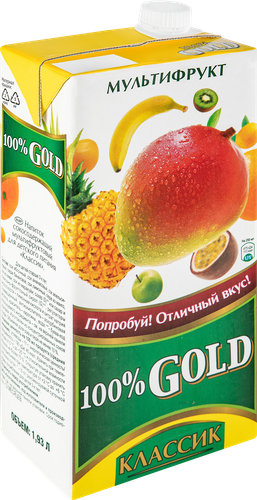 Напиток сокосодержащий 100% GOLD Classic Мультифрукт, 1.93л, вид