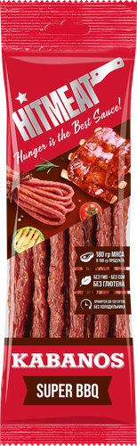 Снеки сырокопченые HITMEAT Kabanos Super BBQ, 80г, картинка