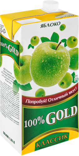 Напиток сокосодержащий 100% GOLD Classic Яблоко, 1.93л, фото
