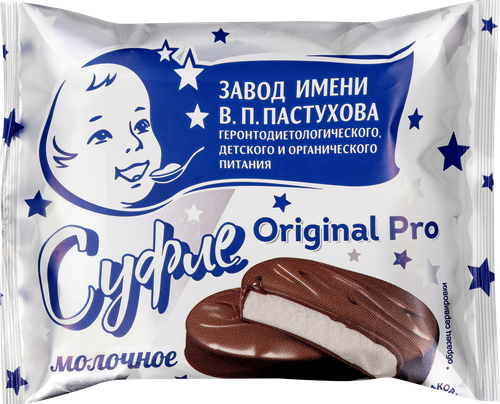 Суфле молочное ЗАВОД ИМЕНИ ПАСТУХОВА Original с ванилью в молочном бельгийском шоколаде, без змж, 30г, детальное фото